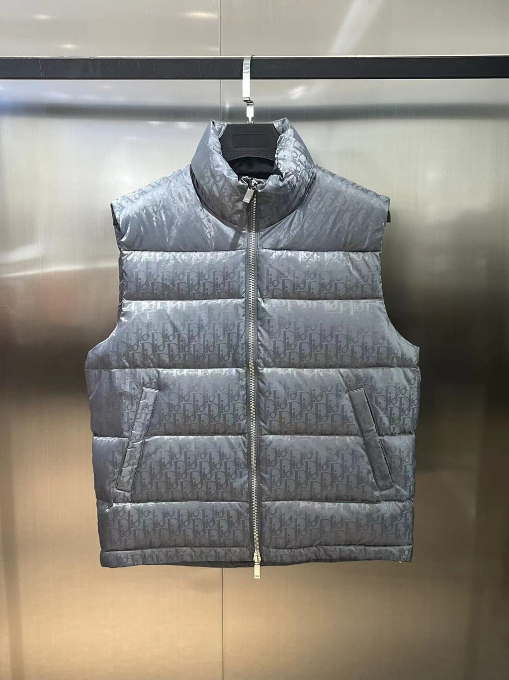 Dior Gray Oblique Monogram Down Vest