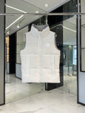 Canada Goose White Puffer Down Vest with Stand Collar