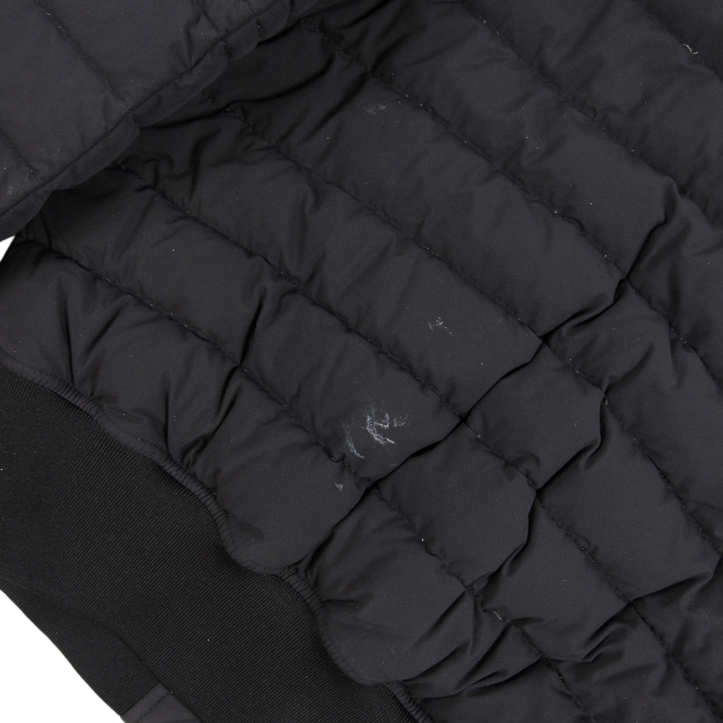 Moncler Navy Blue Bomber Down Jacket Ribbed Trim Flap Pockets