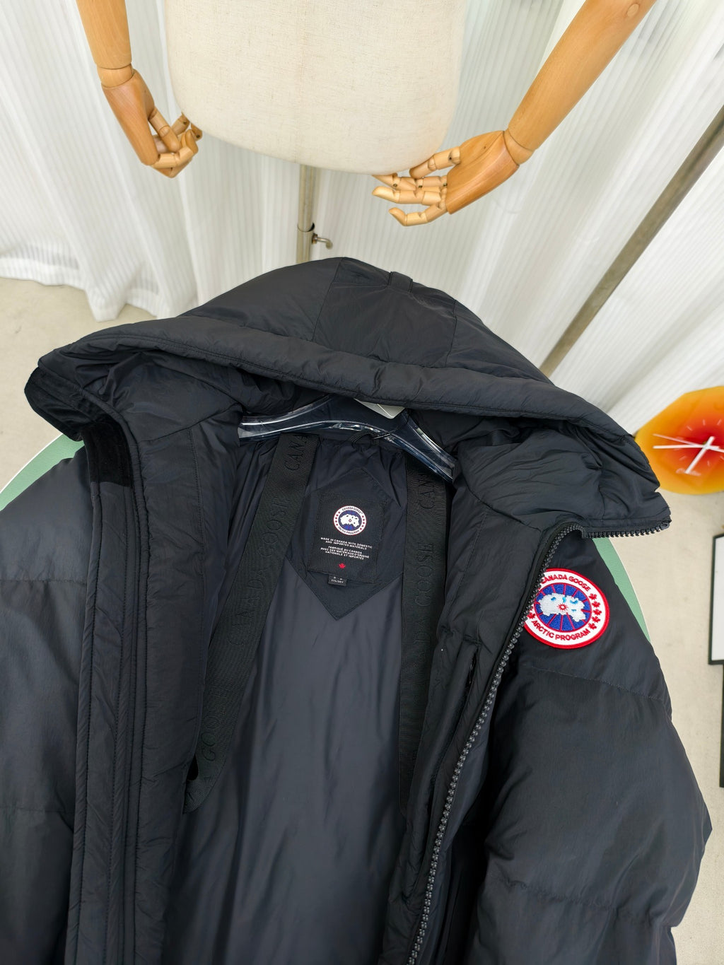 Canada Goose Black Matte Hooded Down Puffer Jacket