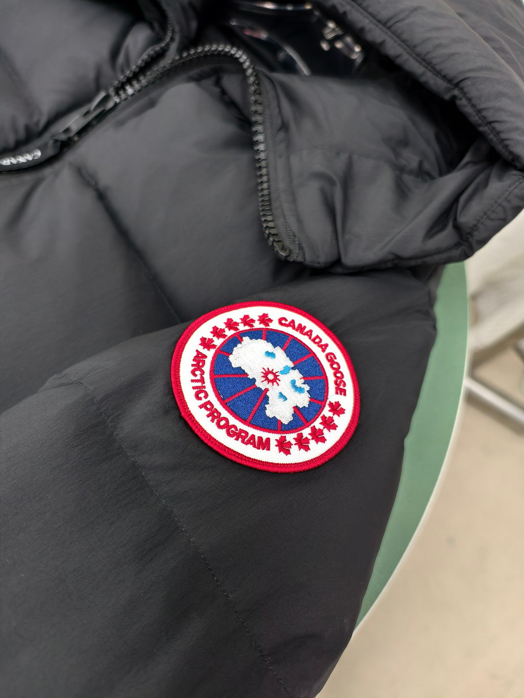 Canada Goose Black Matte Hooded Down Puffer Jacket