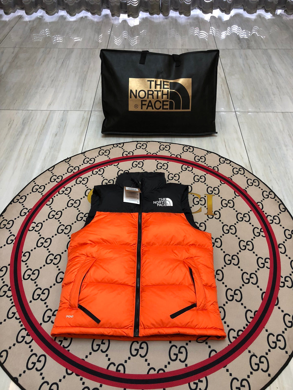 The North Face Orange Black 1996 Retro Nuptse Down Vest