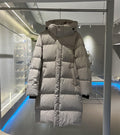 MLB New York Yankees Beige Premium Down Long Parka Hooded
