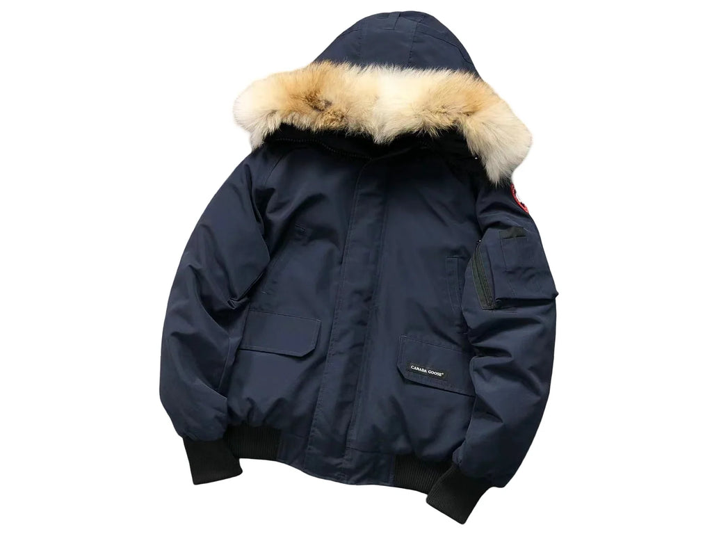 Canada Goose Navy Blue Down Parka with Hood