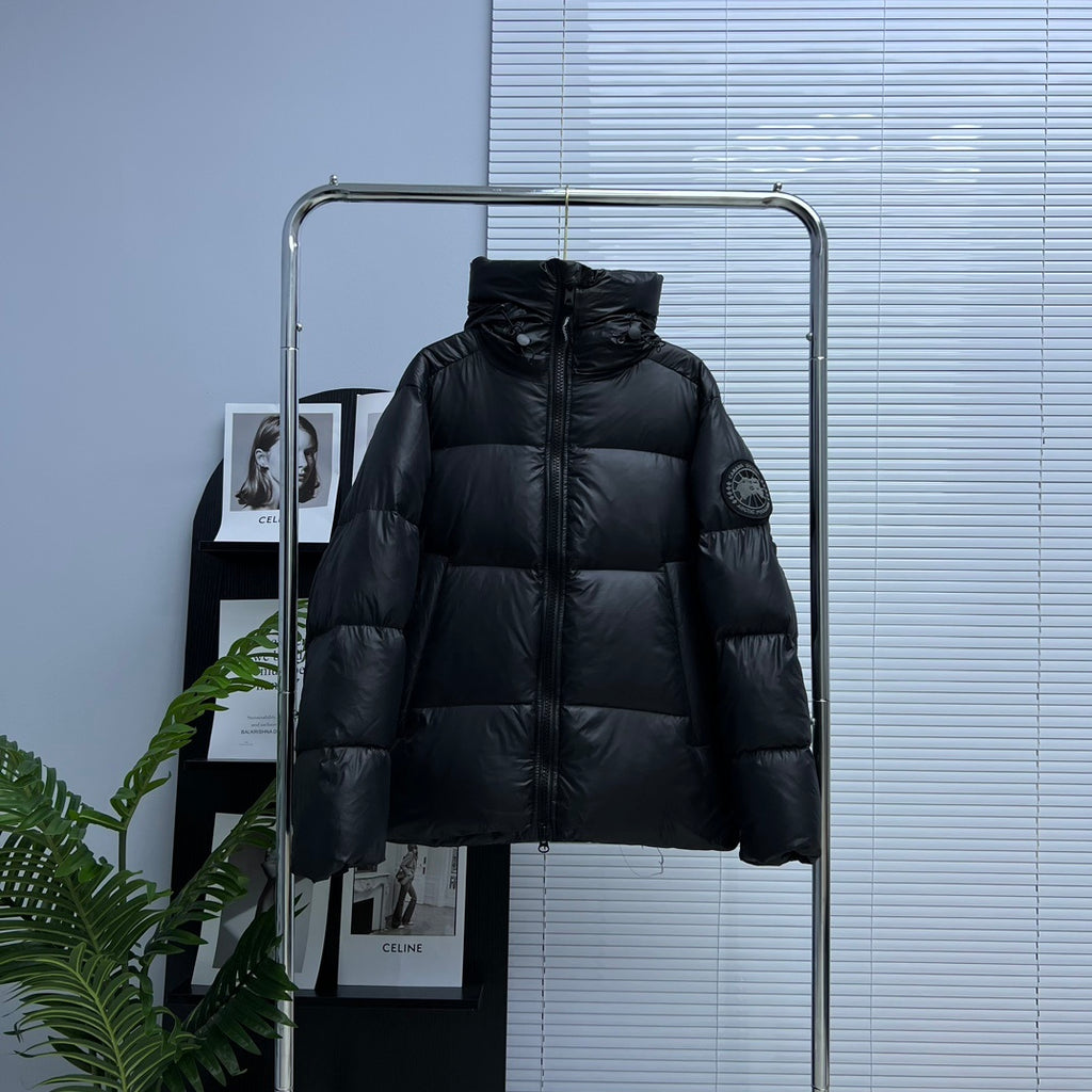 Canada Goose Black Tonal Hooded Down Puffer Jacket