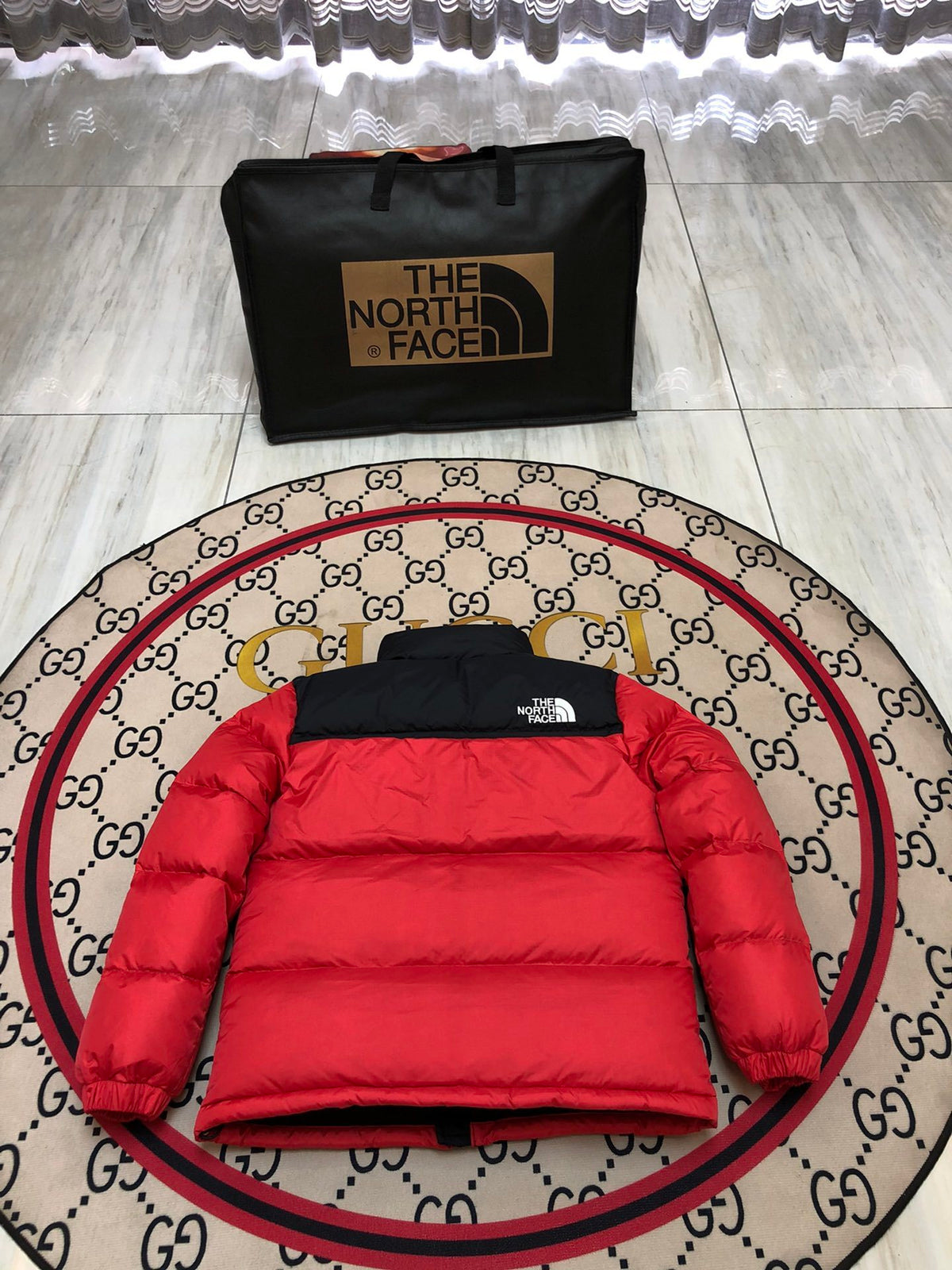 The North Face Red Black 1996 Retro Nuptse Down Jacket 700 Fill
