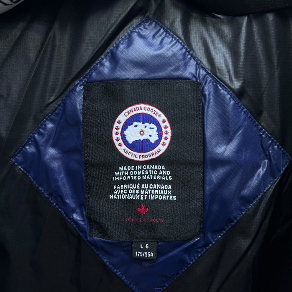 Canada Goose Navy Blue Hooded Down Puffer Jacket