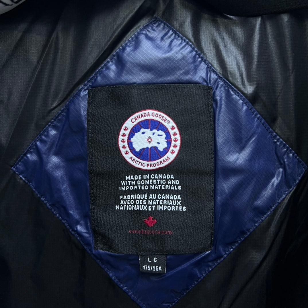 Canada Goose Navy Blue Hooded Down Puffer Jacket