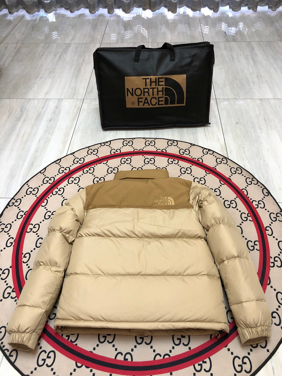 The North Face Khaki Tan 1996 Retro Nuptse Down Jacket 700 Fill
