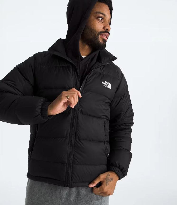 The North Face Black Nuptse Puffer Jacket Stand Collar Full Zip