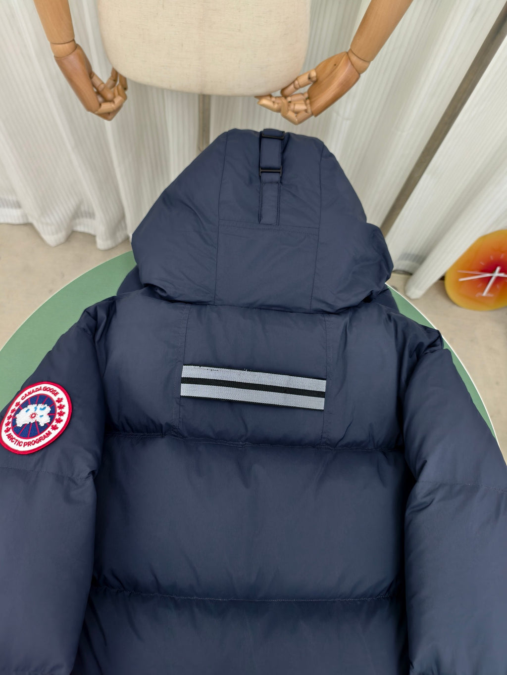 Canada Goose Navy Blue Matte Hooded Down Puffer Jacket