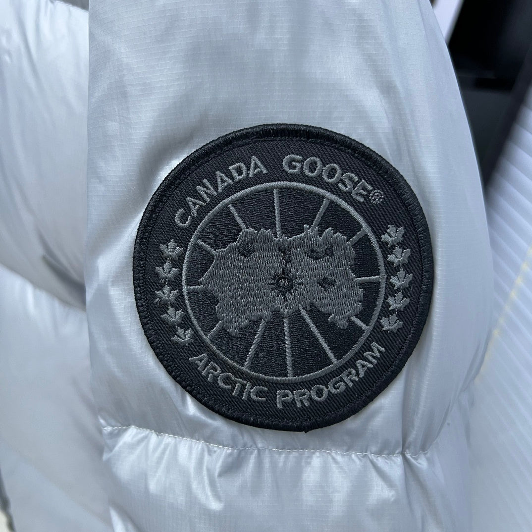 Canada Goose Silver Hooded Down Jacket