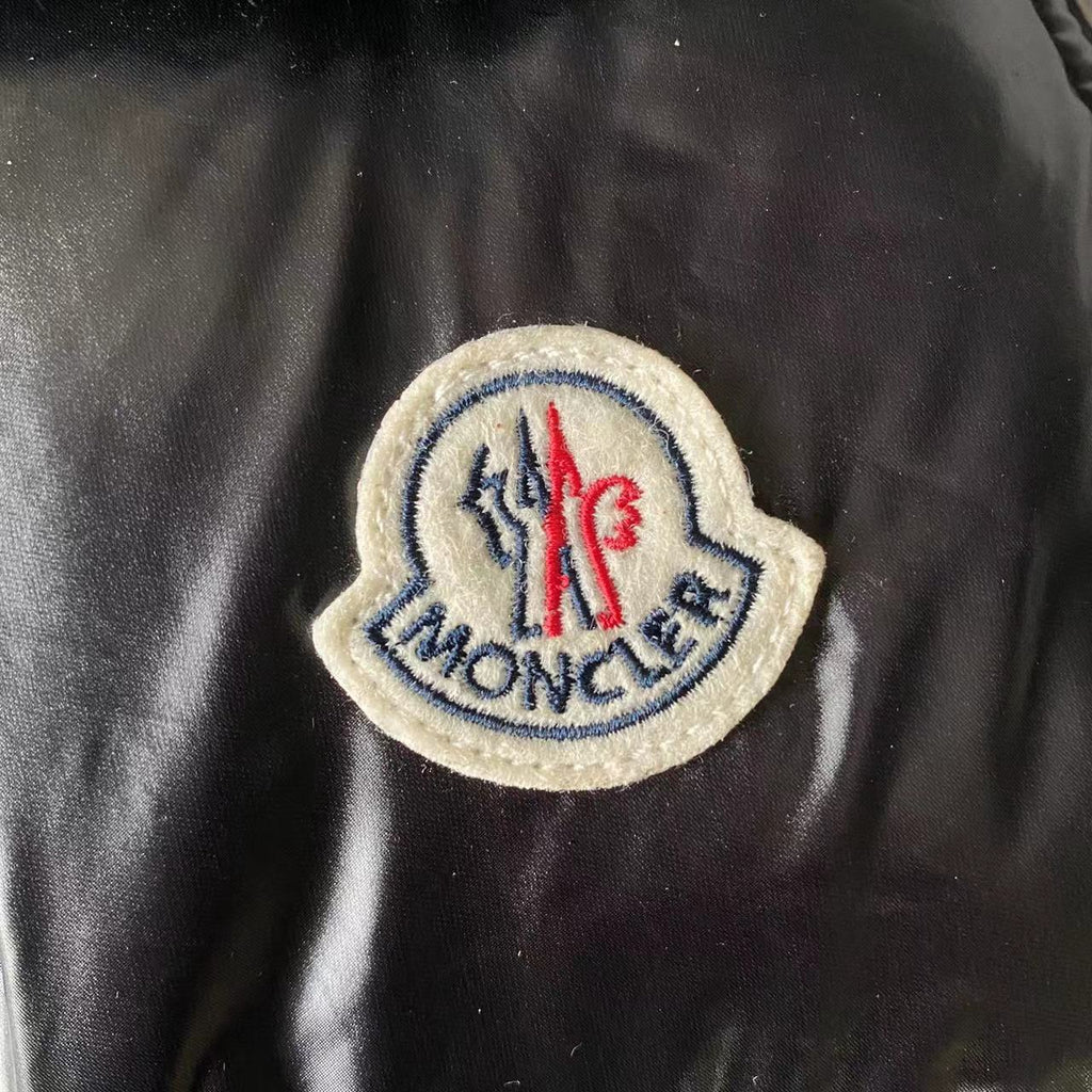 Moncler Black Glossy Maya Hooded Down Jacket