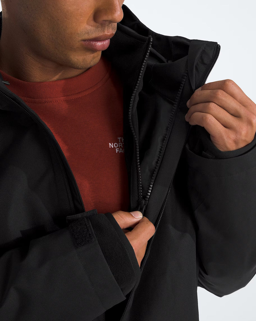 The North Face Black DryVent Waterproof Shell Jacket Hooded Full Zip