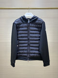 Moncler Black Down Hybrid Hoodie Jacket