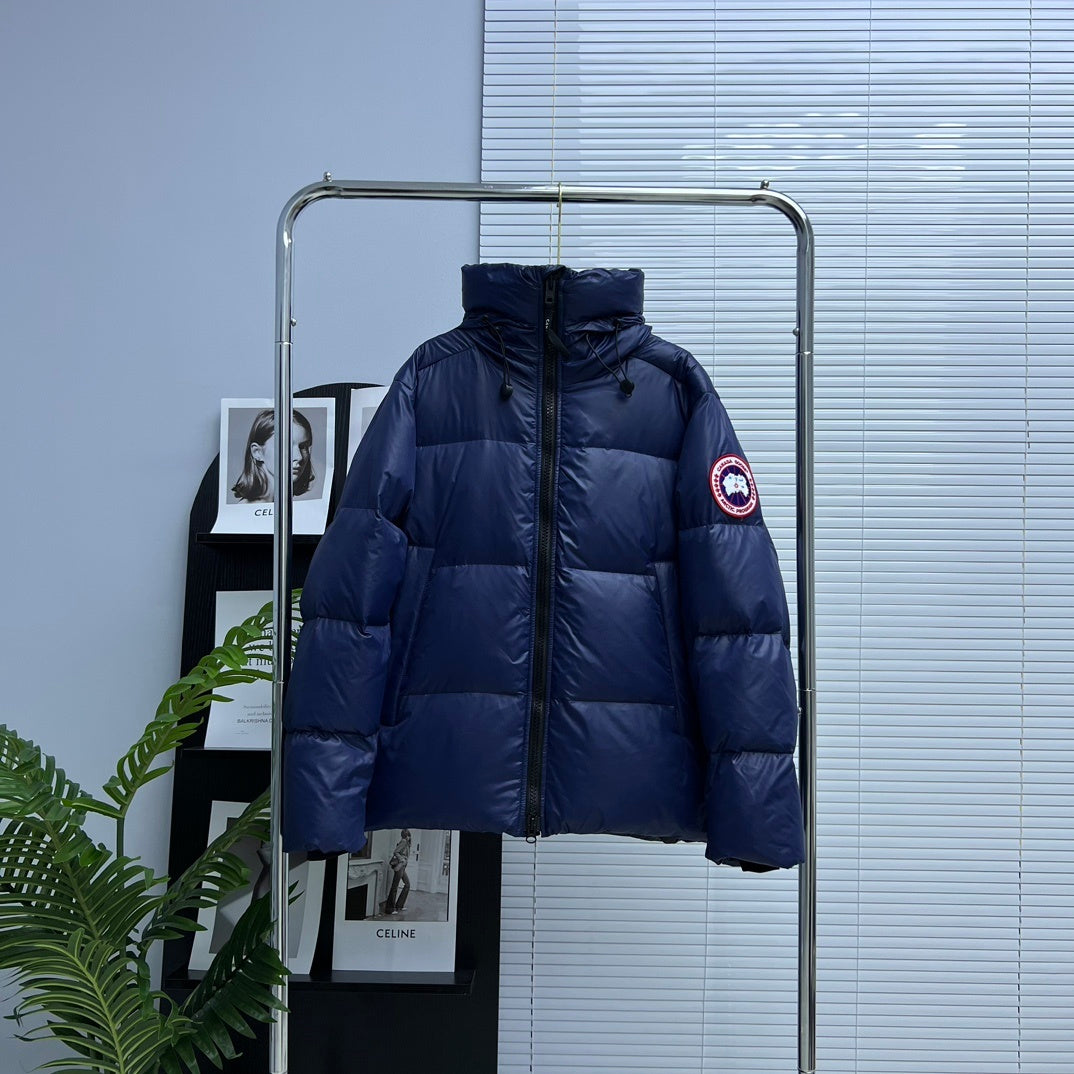 Canada Goose Navy Blue Hooded Down Puffer Jacket