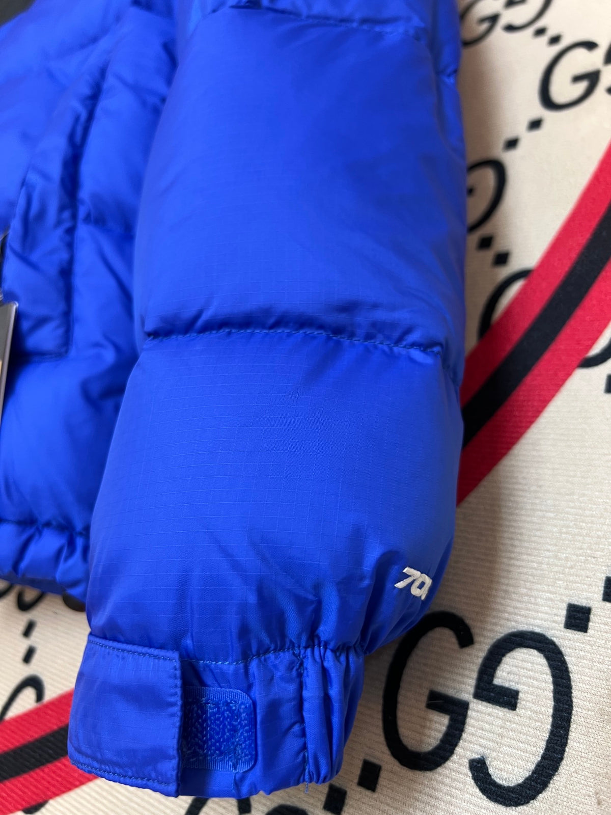 The North Face Blue Black 1996 Retro Nuptse Down Jacket 700 Fill