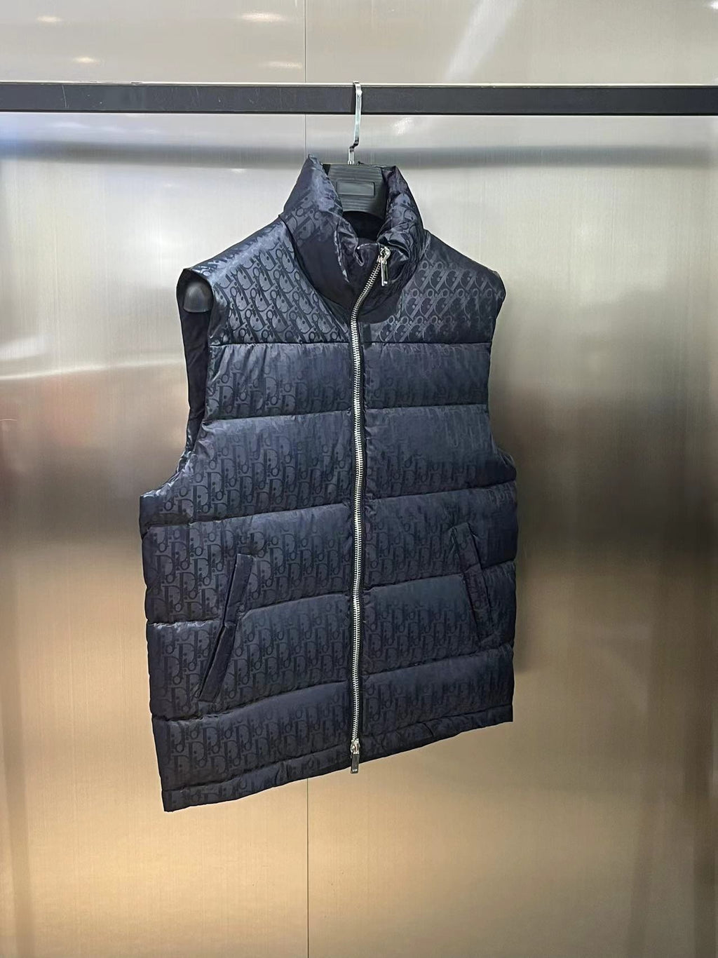 Dior Navy Oblique Monogram Down Vest