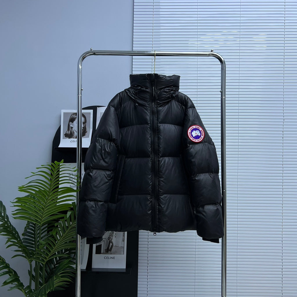 Canada Goose Black Hooded Down Puffer Jacket