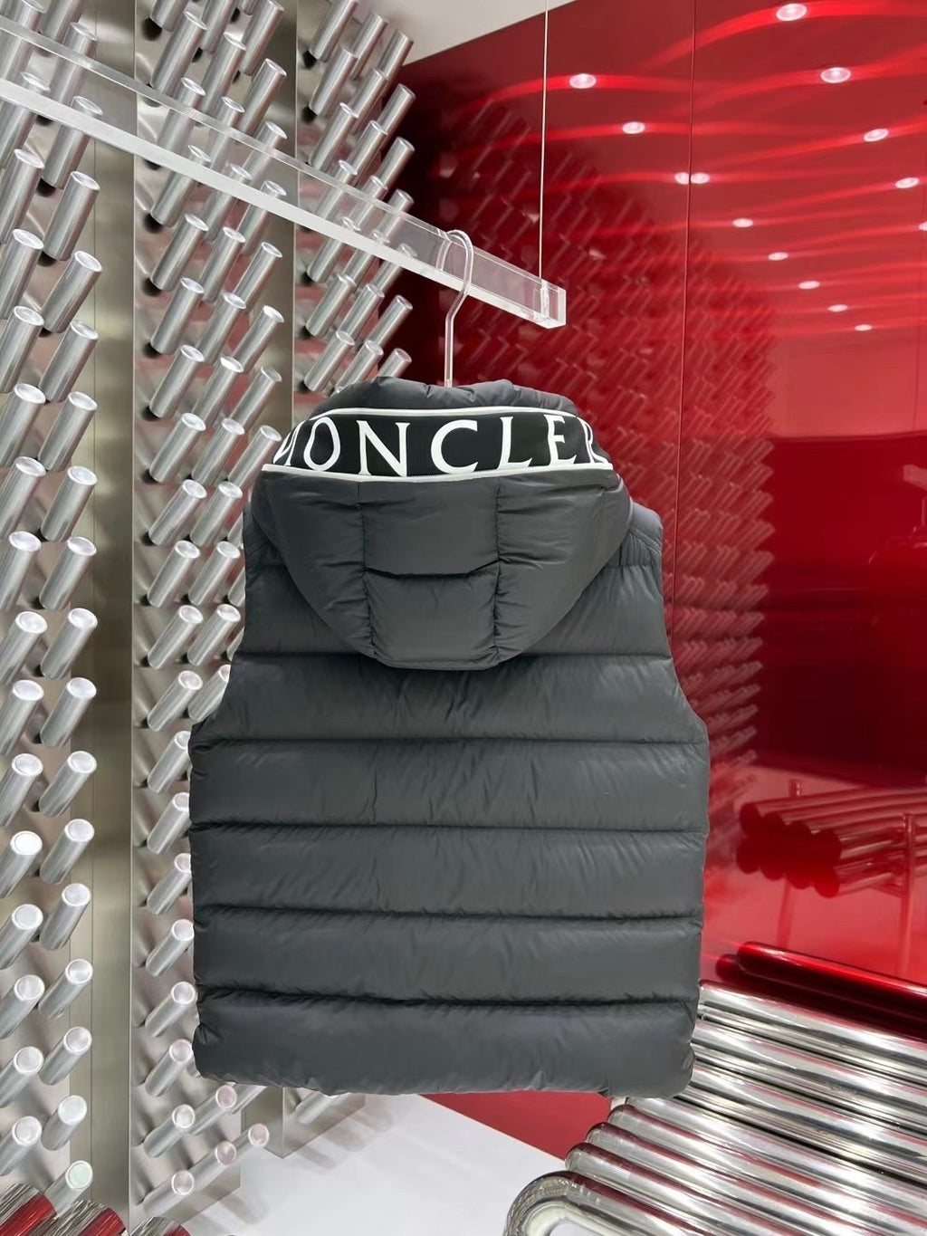 Canada Goose Black Down Jacket with White Contrast Trim