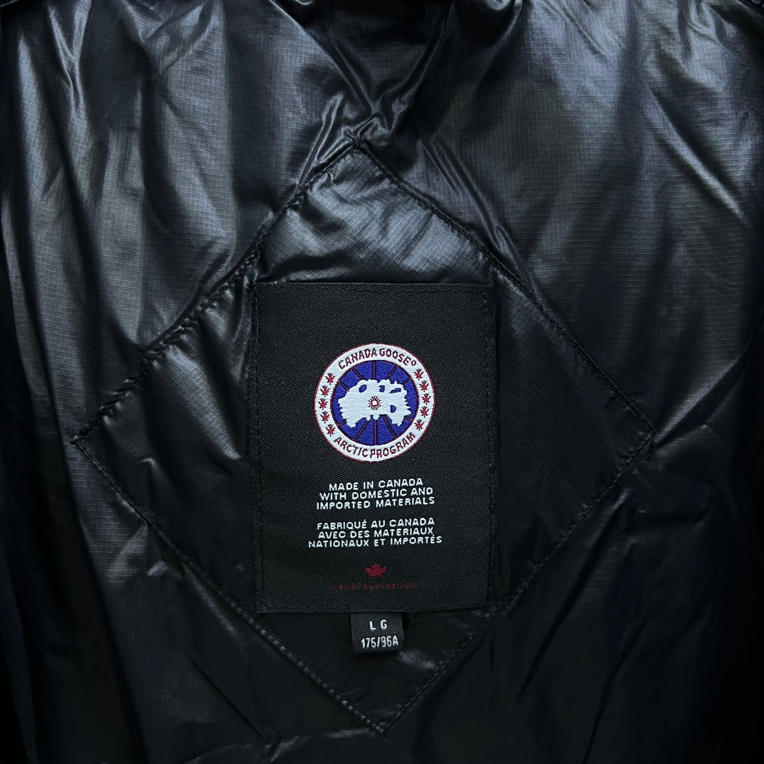 Canada Goose Black Hooded Down Puffer Jacket