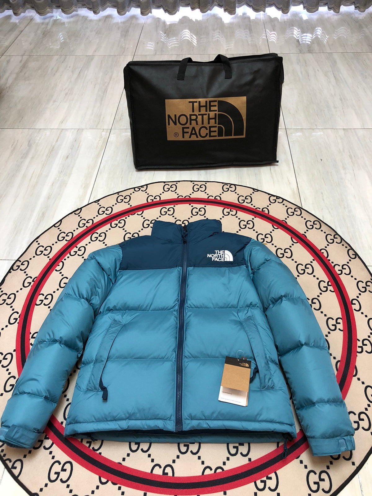 The North Face Teal Blue 1996 Retro Nuptse Down Jacket 700 Fill