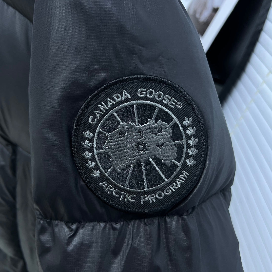 Canada Goose Black Tonal Hooded Down Puffer Jacket