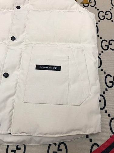 Canada Goose White Freestyle Crew Down Vest
